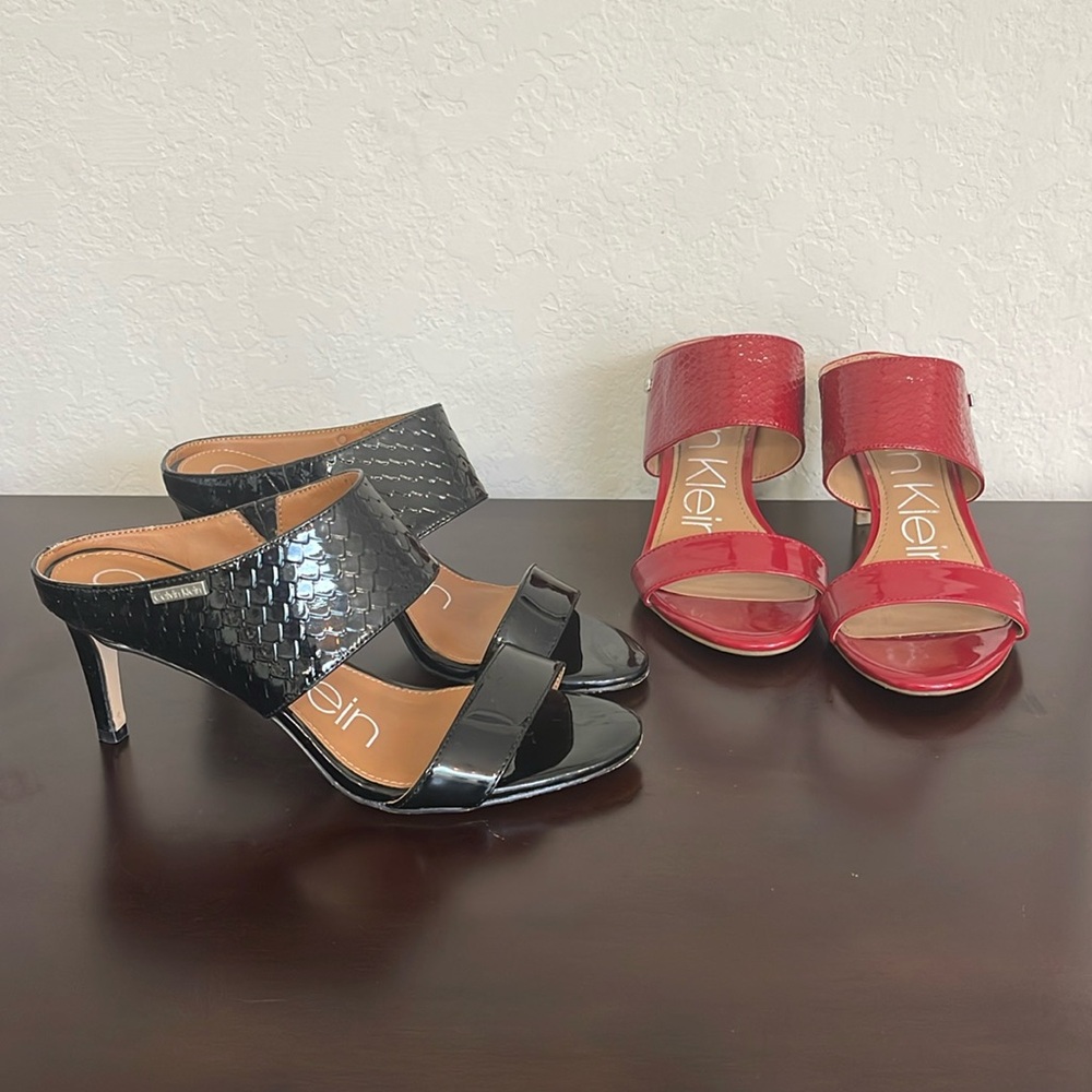 Bundle black and red 5.5 M Calvin Klein shoes.